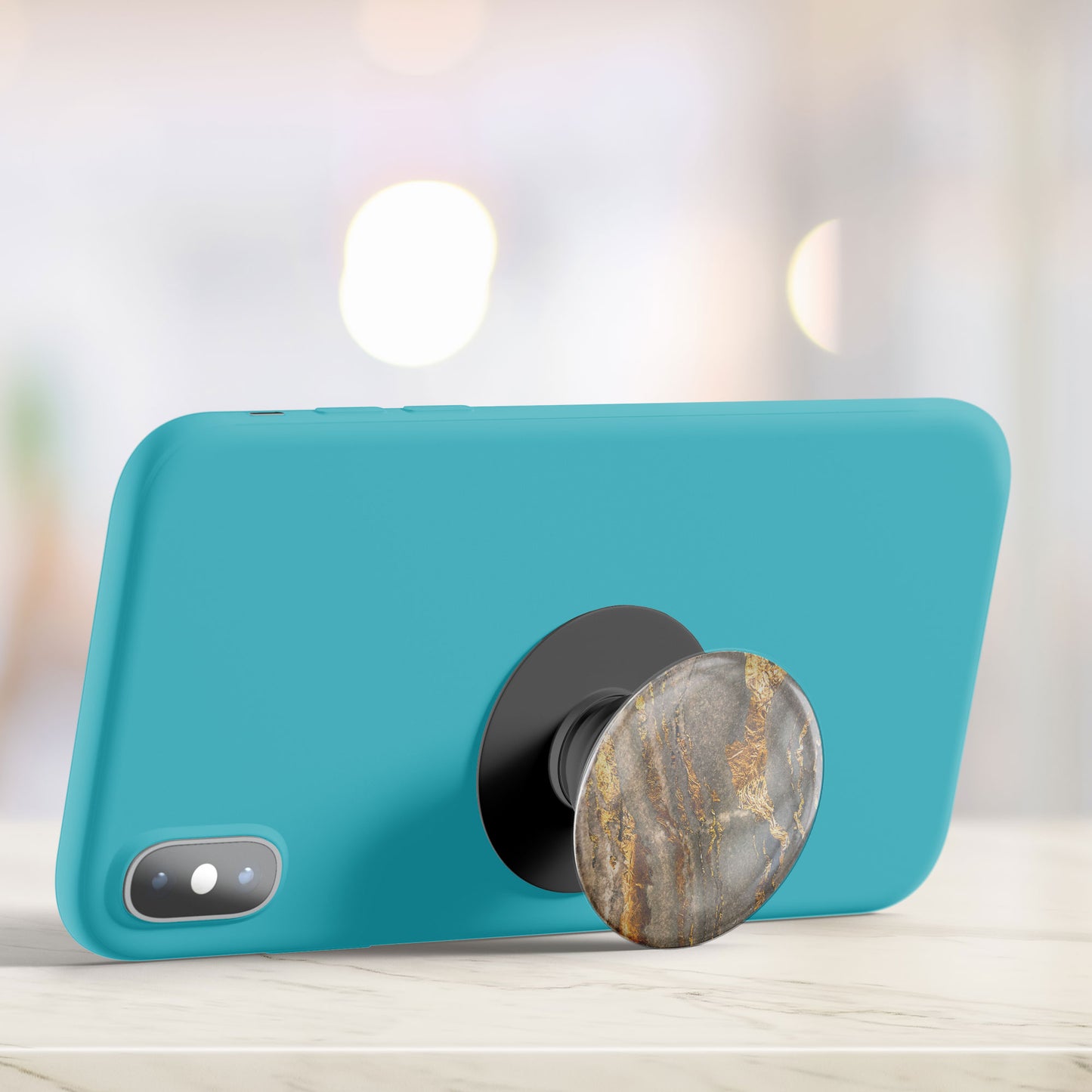 Gold Vein Marble Gloss Pop Holder