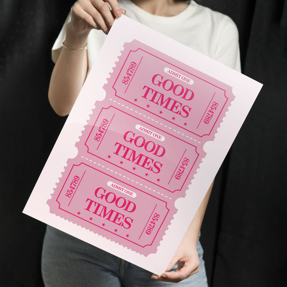 Good Times Ticket Art Metal-Poster