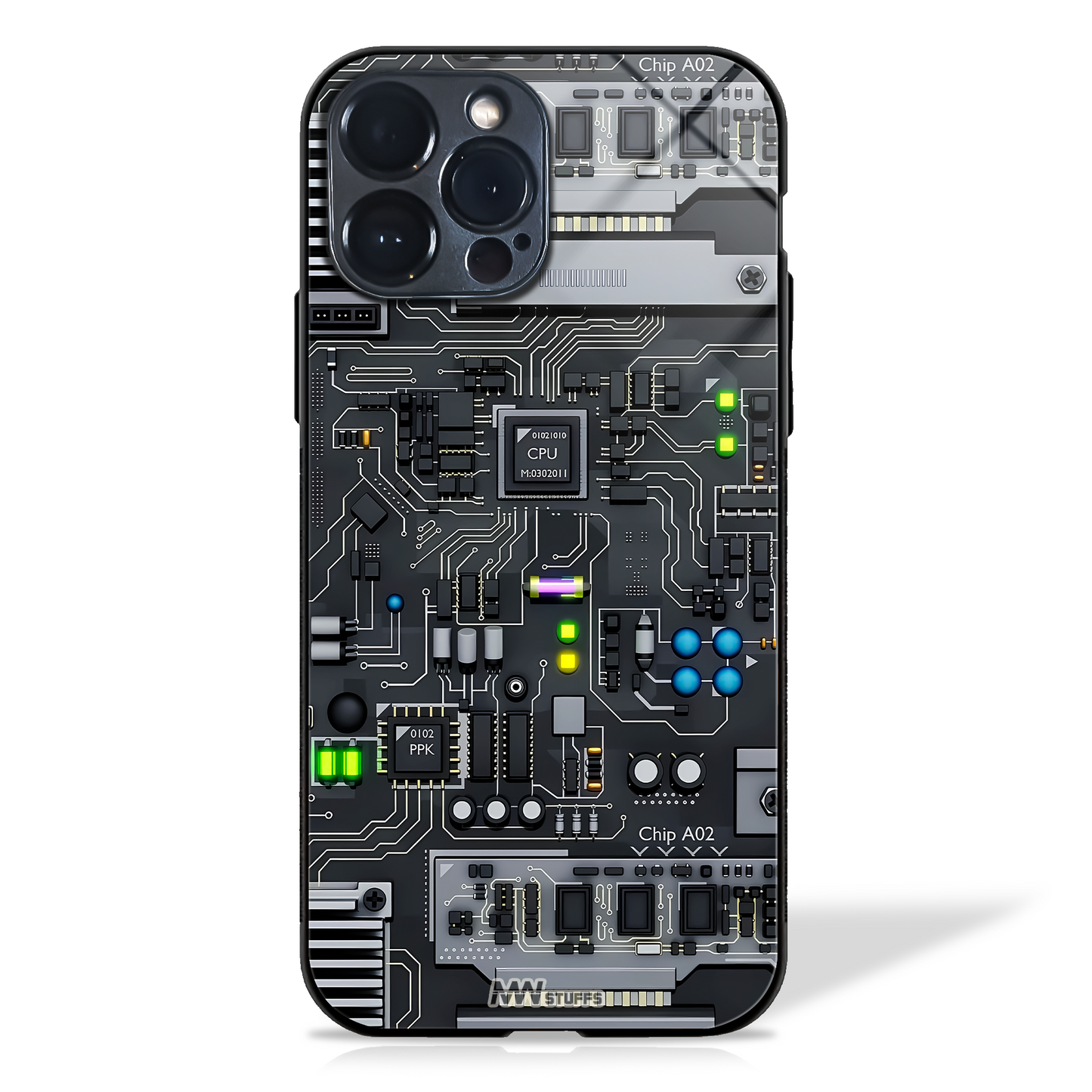 Phone Internal Circuit Inspired Glass Case