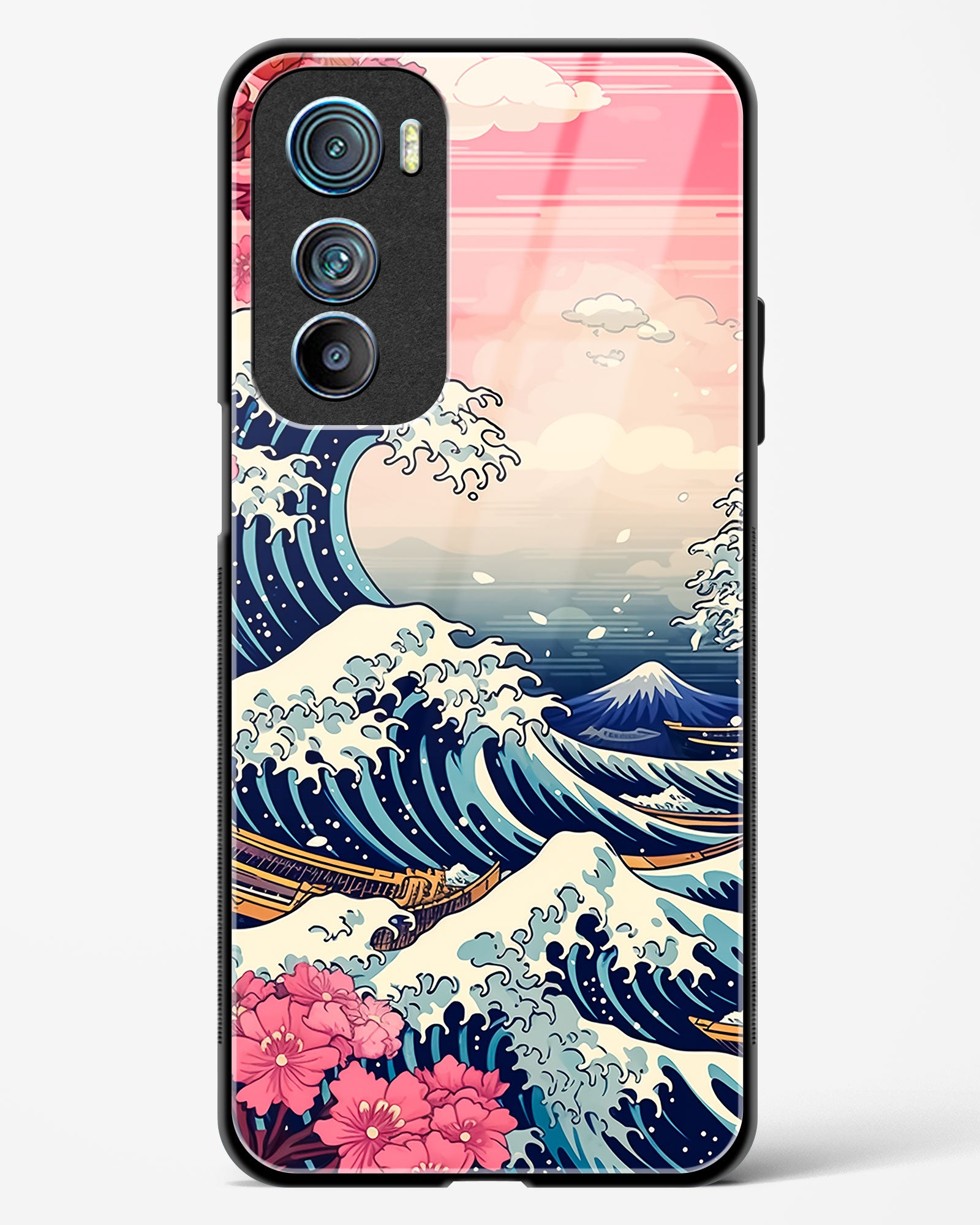 Great Wave off Kanagawa Glass Phone Case-Motorola Edge 30