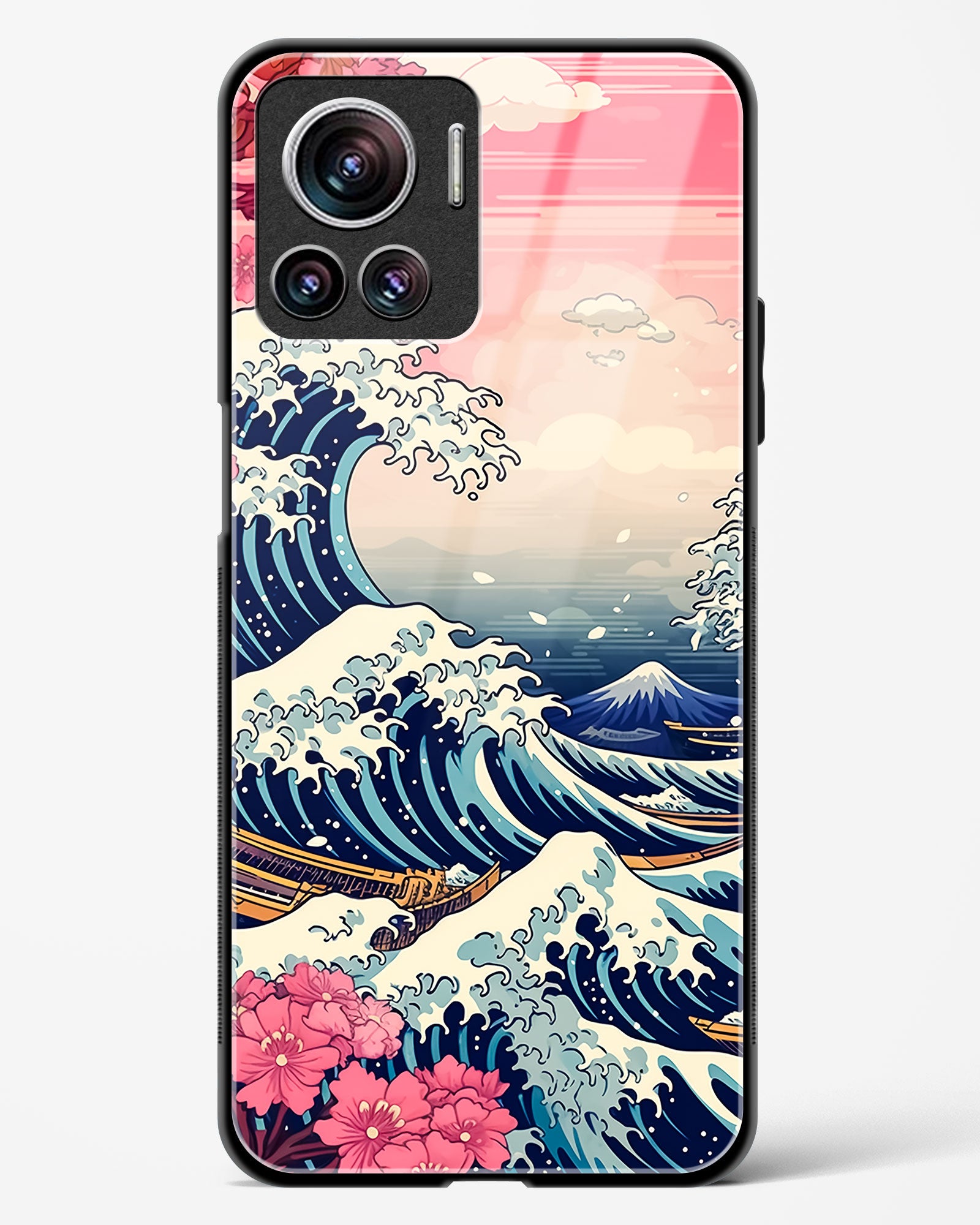 Great Wave off Kanagawa Glass Phone Case-Motorola Edge 30 Ultra