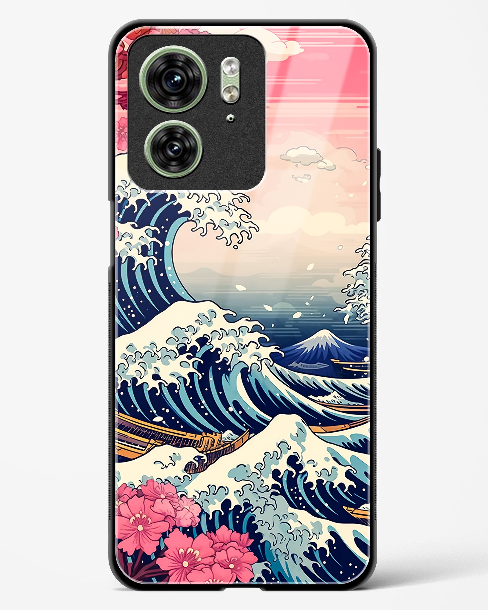 Great Wave off Kanagawa Glass Phone Case-Motorola Edge 40