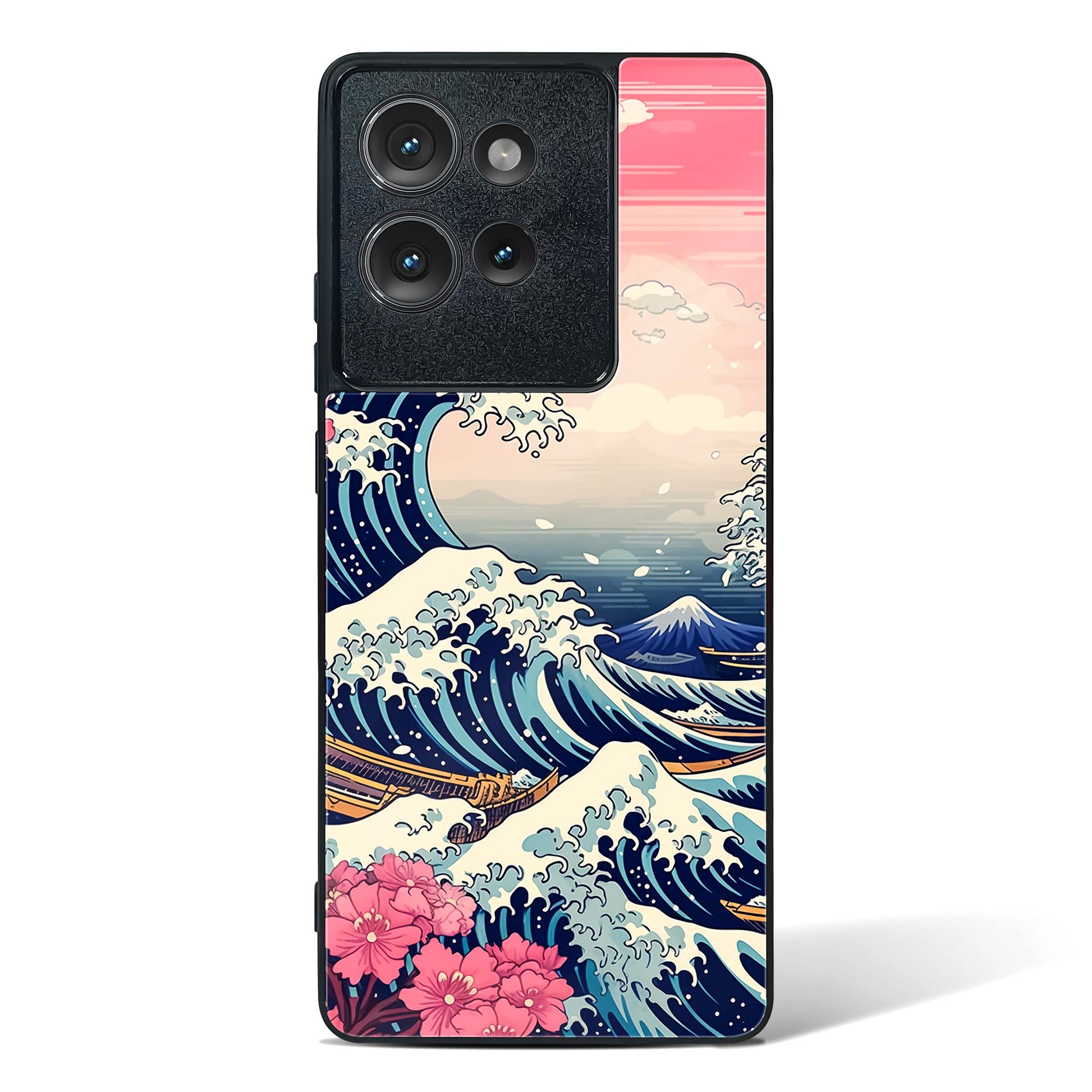 Great Wave off Kanagawa Glass Phone Case-Motorola Edge 50