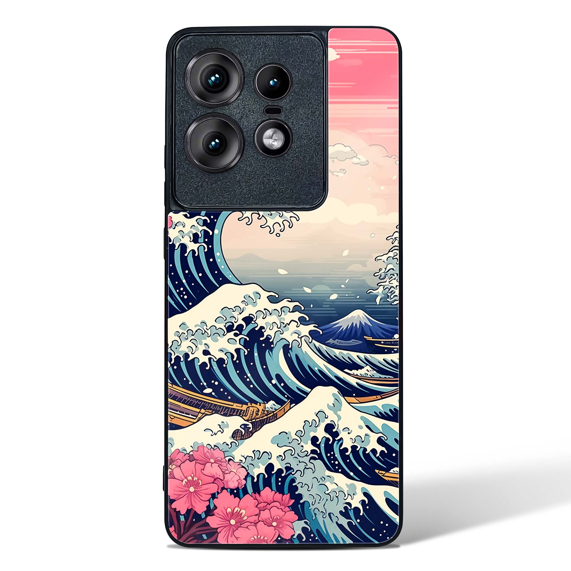 Great Wave off Kanagawa Glass Phone Case-Motorola Edge 50 Pro
