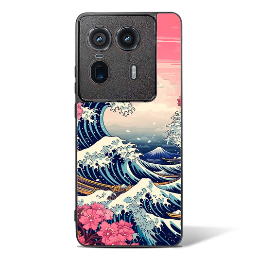 Great Wave off Kanagawa Glass Phone Case-Motorola Edge 50 Ultra