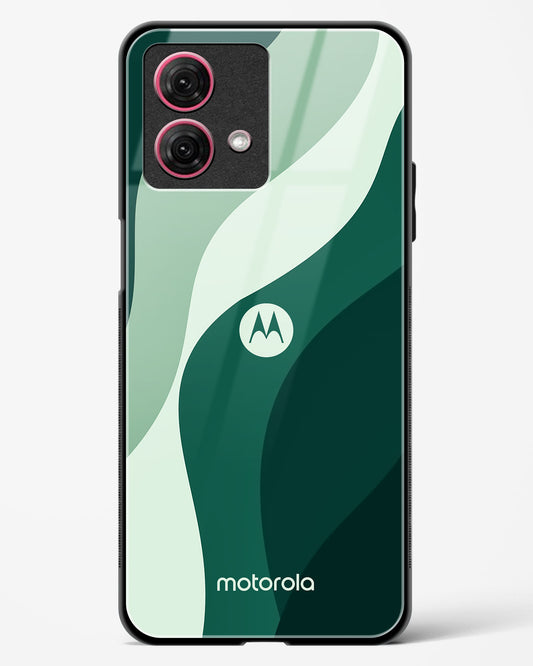 Green Wave Glass Phone Case-Moto G84 5G