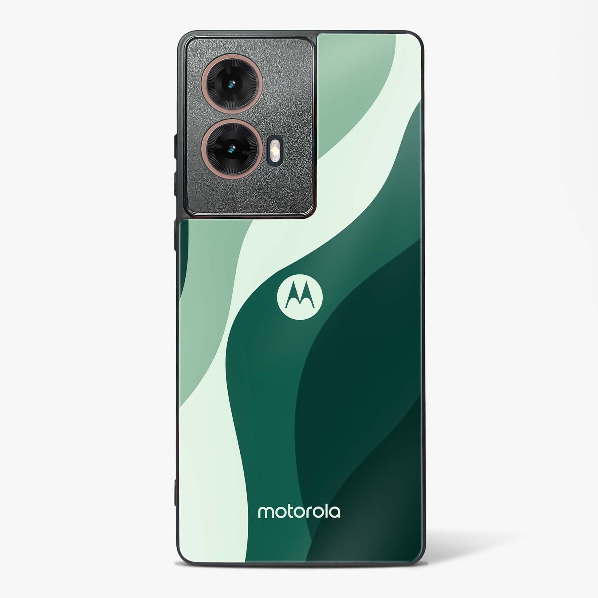 Green Wave Glass Phone Case-Moto G85 5G