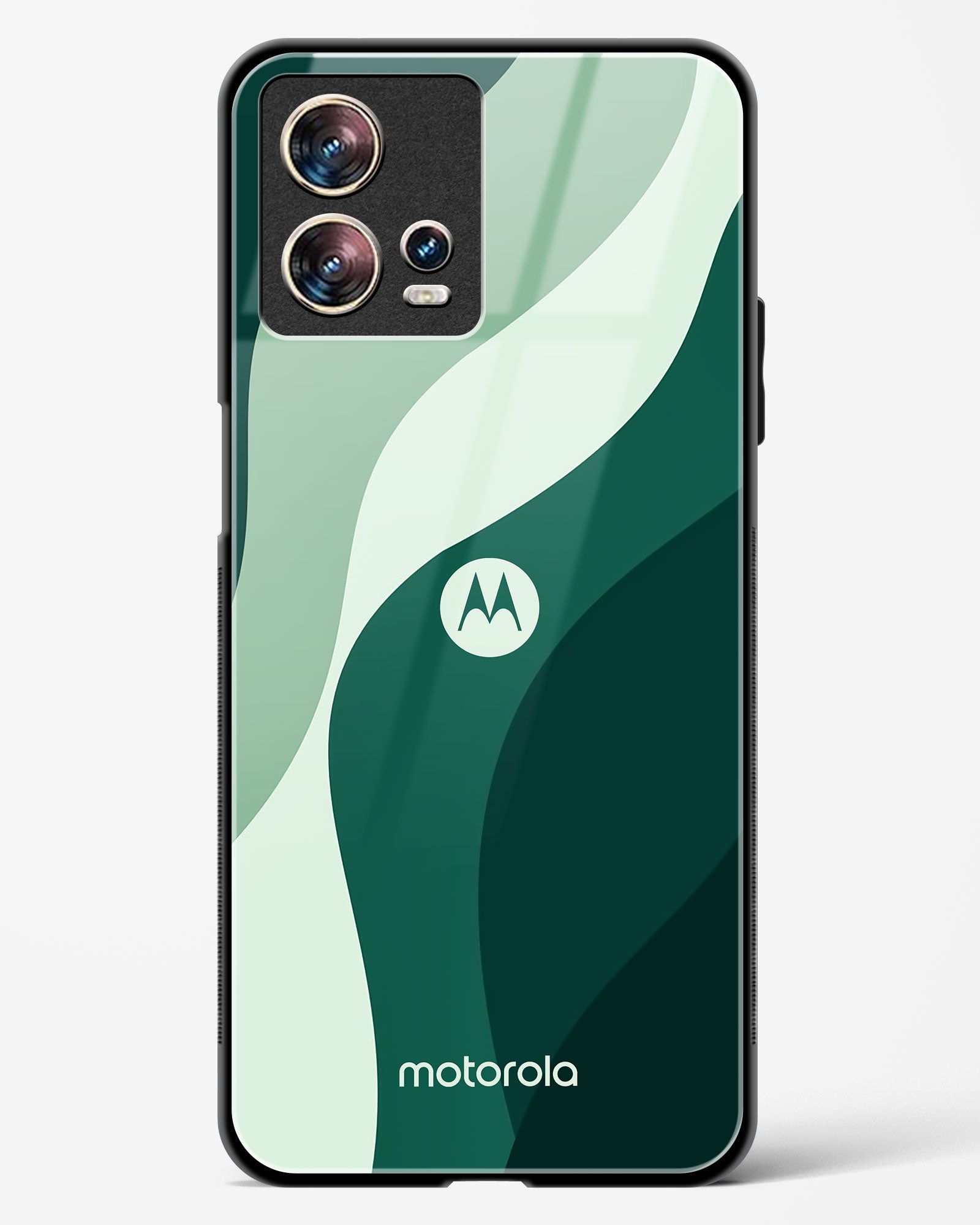 Green Wave Glass Phone Case-Motorola Edge 30 Fusion