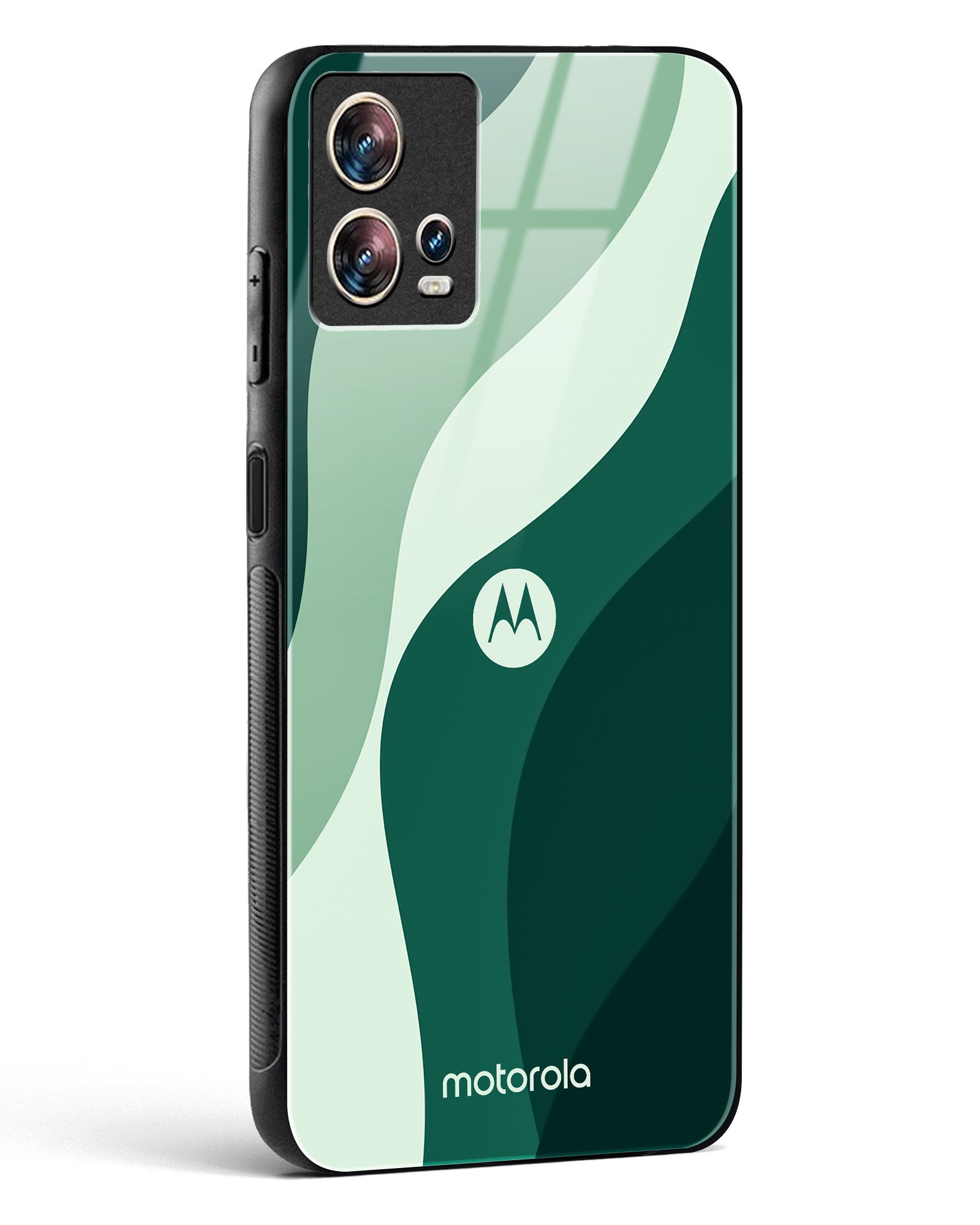 Green Wave Glass Phone Case-Motorola Edge 30 Fusion