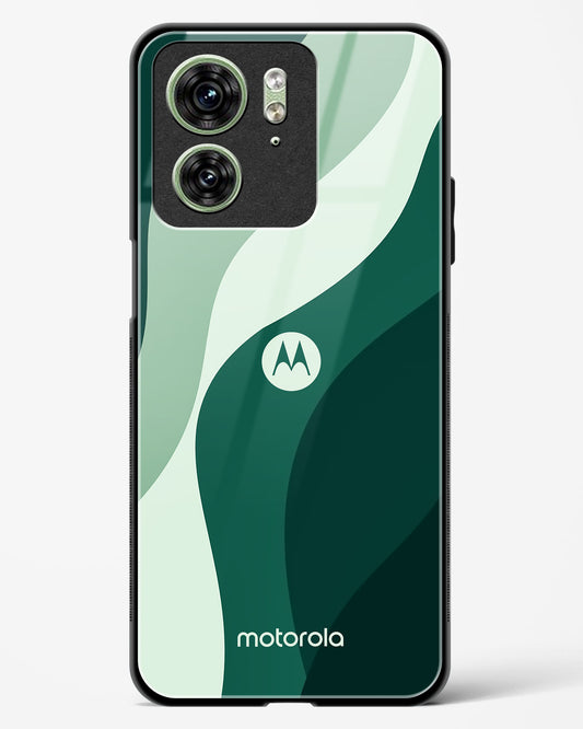 Green Wave Glass Phone Case-Motorola Edge 40