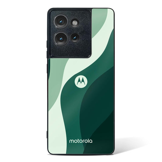 Green Wave Glass Phone Case-Motorola Edge 50