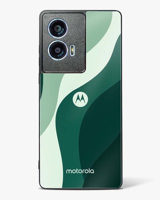 Green Wave Glass Phone Case-Motorola Edge 50 Fusion