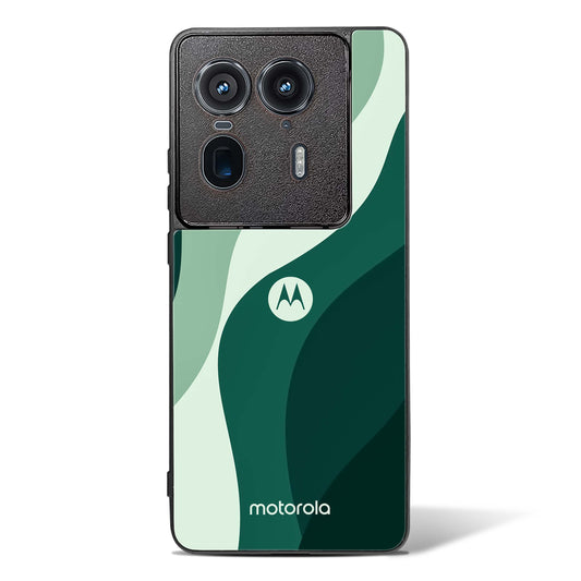 Green Wave Glass Phone Case-Motorola Edge 50 Ultra