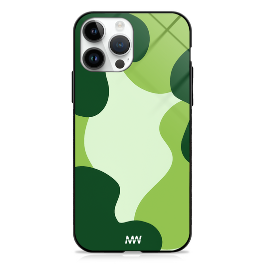 Green Camo Abstract GLASS CASE -  - MW Stuffs - 