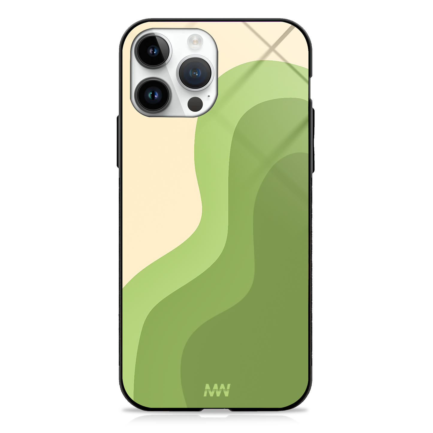 Green Oasis Aesthetic Wave Pattern GLASS CASE -  - MW Stuffs - 