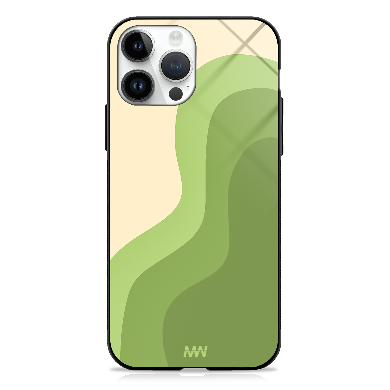 Green Oasis Aesthetic Wave Pattern GLASS CASE -  - MW Stuffs - 