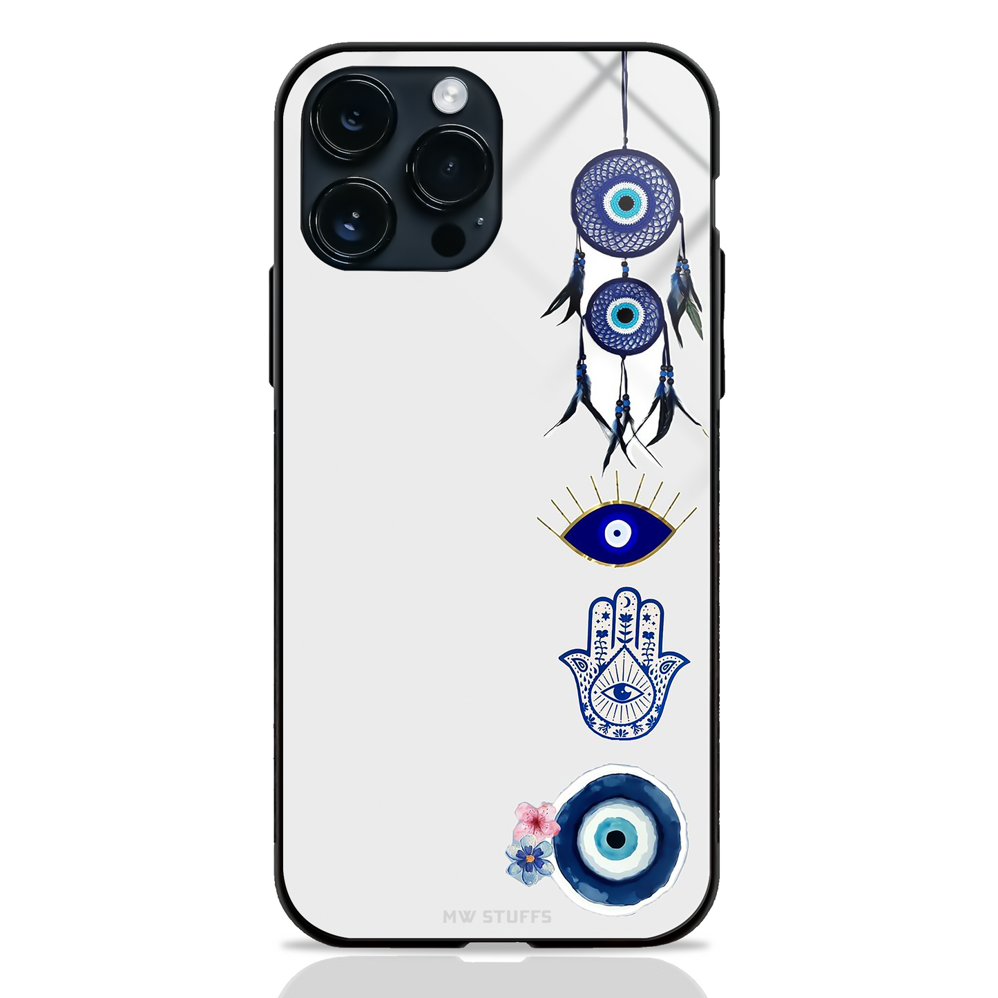 Hamsa Dream Ward glass phone case