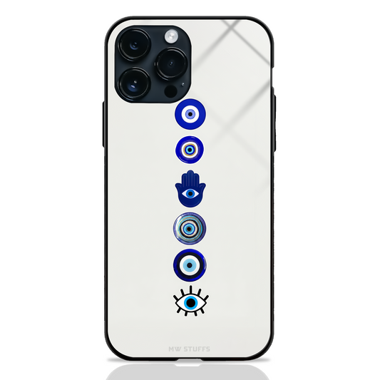 Hamsa Nazar Line Glass Case