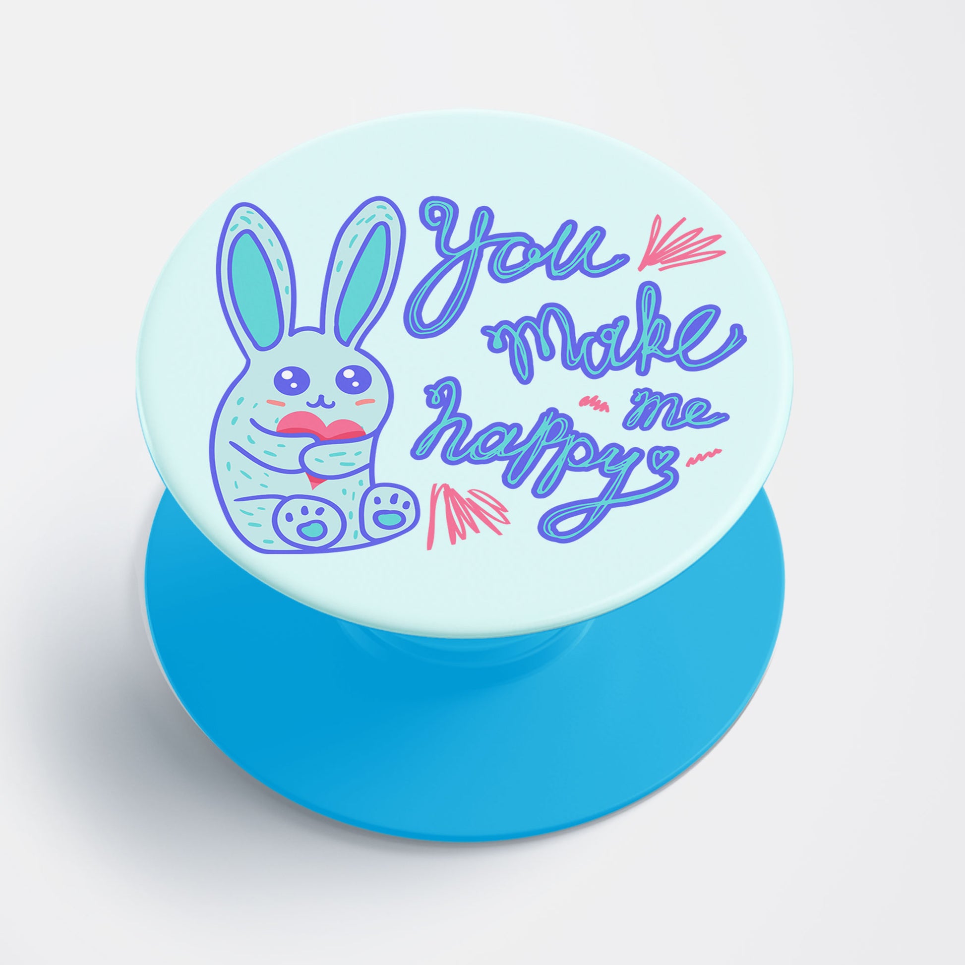 Happy Bunny Flat Pop Holder