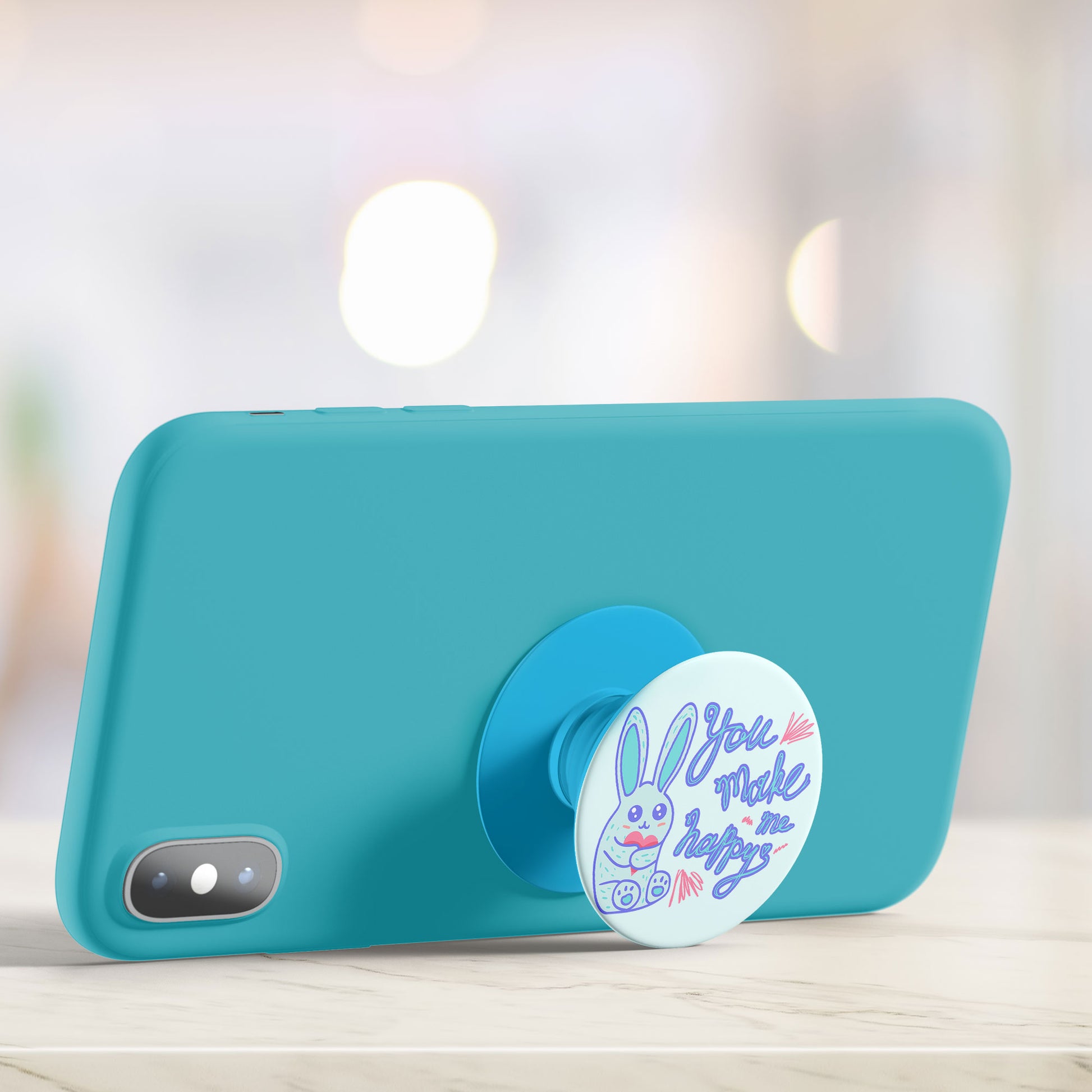 Happy Bunny Flat Pop Holder