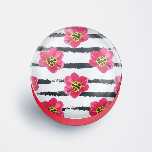 Hibiscus And Stripes Gloss Pop Holder