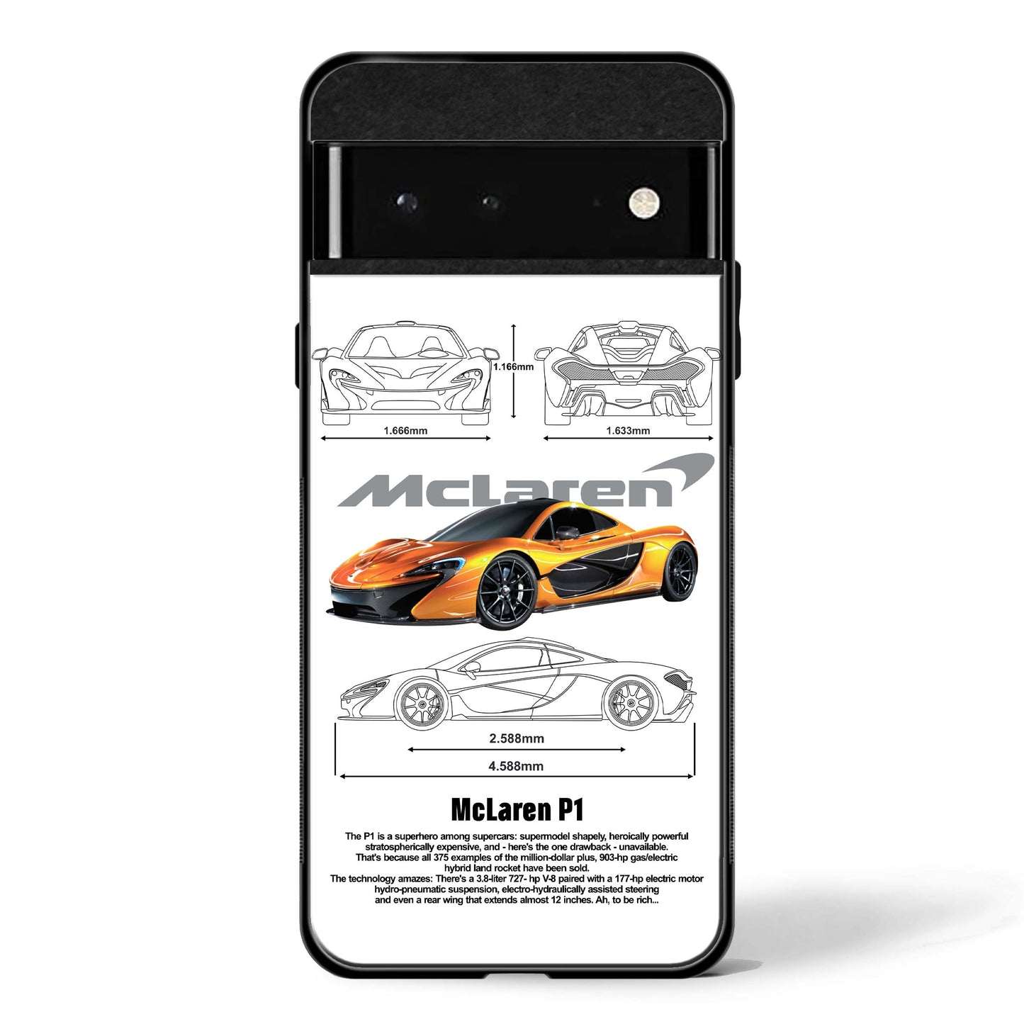 Hybrid Hypercar Legend Google Pixel Glass Phone Case