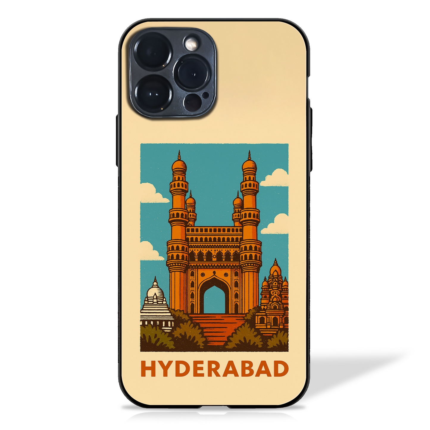 Iconic Cityscapes illustration Glass Case (18 cities)