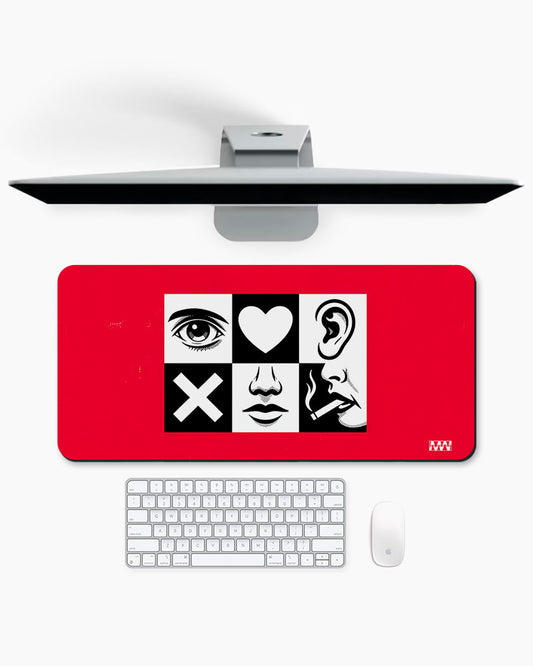 Icons of Impulse See Feel Hear Burn Deskmat