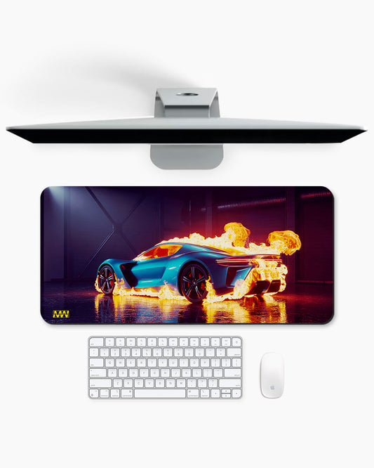 Ignition Fury Blue Blaze Racer DeskMat