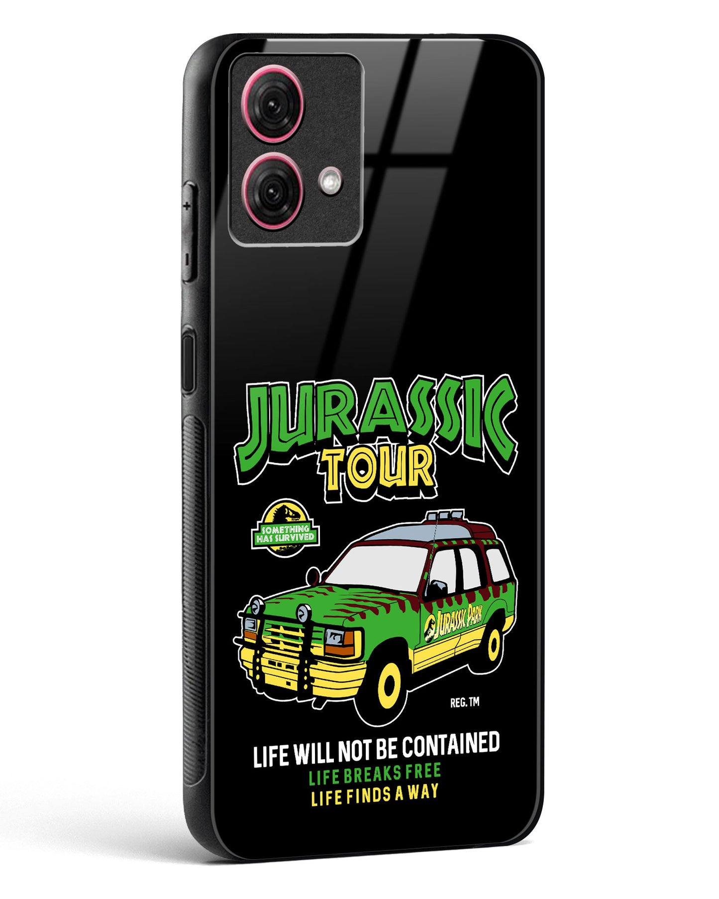 Jurassic Land Cruiser Glass Phone Case-Moto G84 5G
