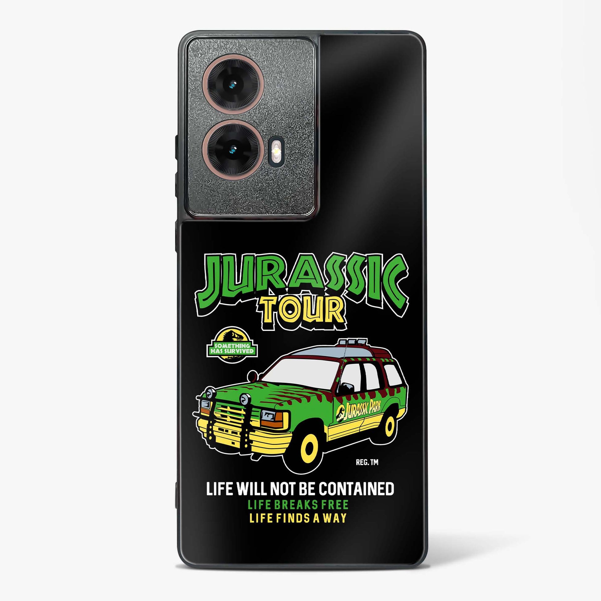 Jurassic Land Cruiser Glass Phone Case-Moto G85 5G