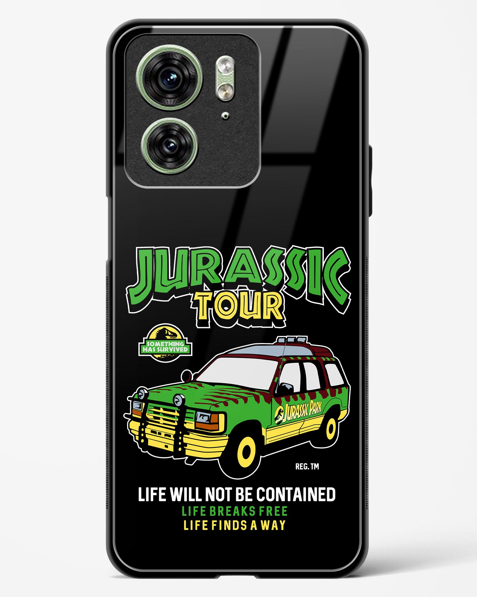 Jurassic Land Cruiser Glass Phone Case-Motorola Edge 40