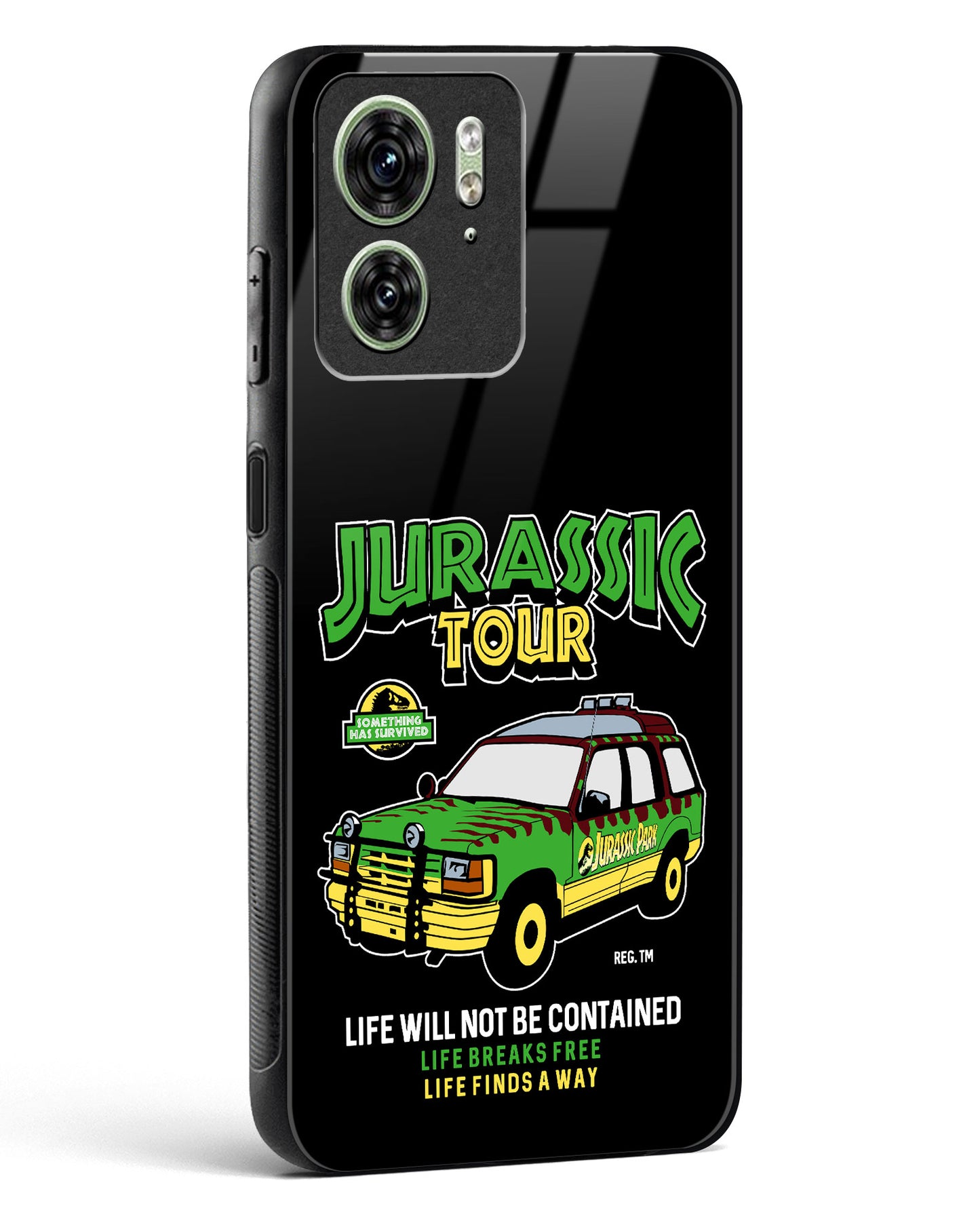 Jurassic Land Cruiser Glass Phone Case-Motorola Edge 40