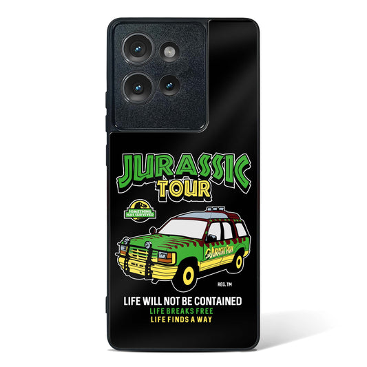 Jurassic Land Cruiser Glass Phone Case-Motorola Edge 50