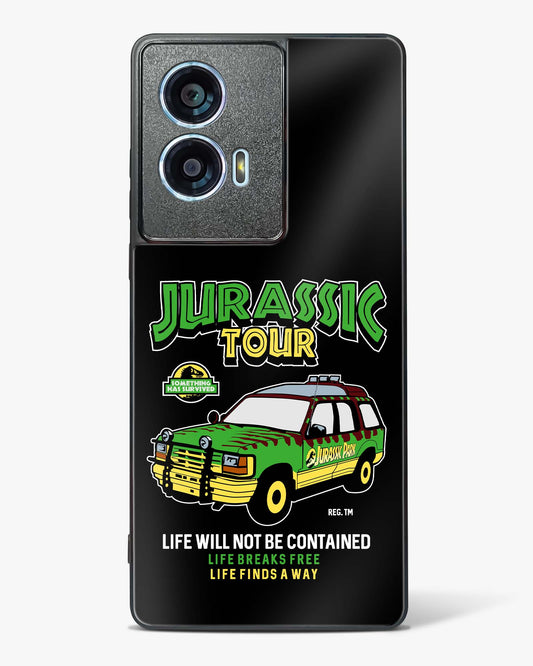 Jurassic Land Cruiser Glass Phone Case-Motorola Edge 50 Fusion