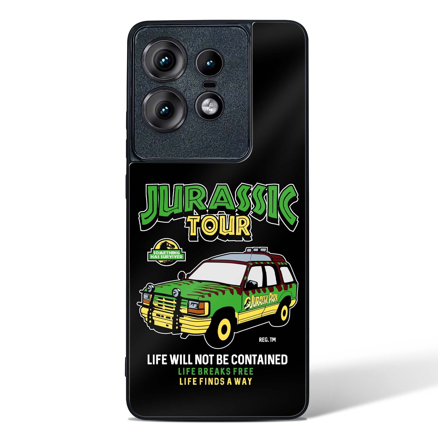 Jurassic Land Cruiser Glass Phone Case-Motorola Edge 50 Pro