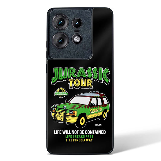 Jurassic Land Cruiser Glass Phone Case-Motorola Edge 50 Pro