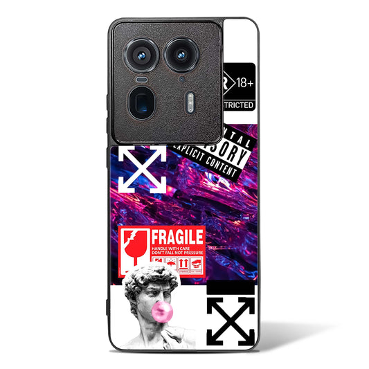 Juxtaposition Modern Art Glass Phone Case-Motorola Edge 50 Ultra