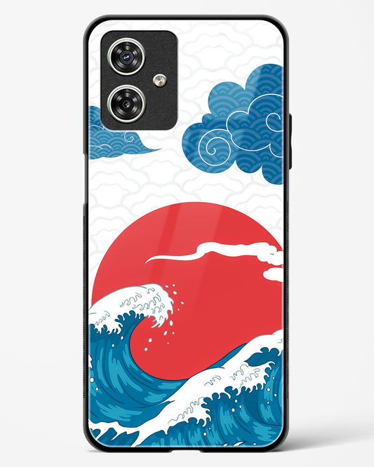 Kanagawa Wave Art Glass Phone Case-Moto G54 5G