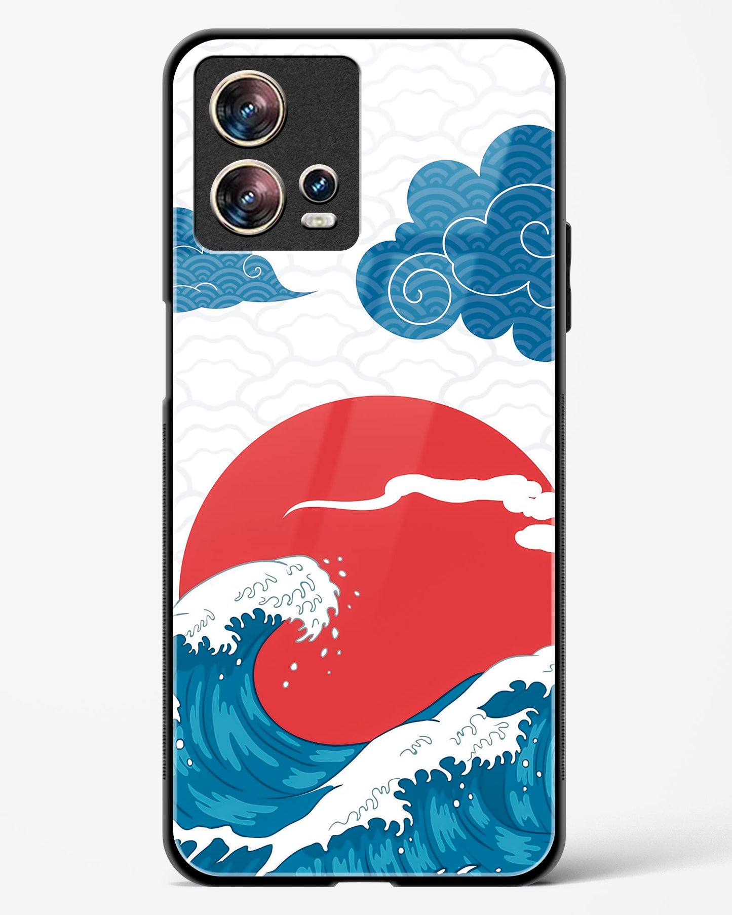 Kanagawa Wave Art Glass Phone Case-Motorola Edge 30 Fusion