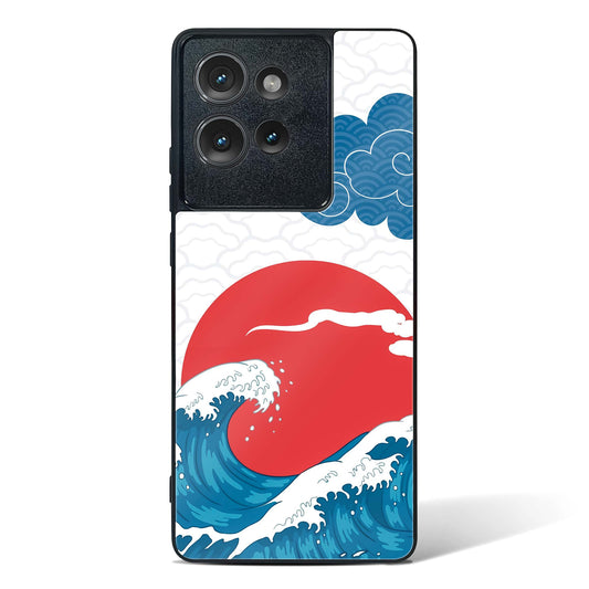 Kanagawa Wave Art Glass Phone Case-Motorola Edge 50
