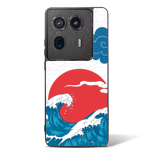 Kanagawa Wave Art Glass Phone Case-Motorola Edge 50 Ultra