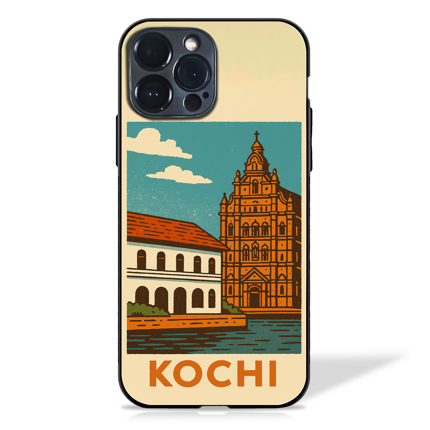 Iconic Cityscapes illustration Glass Case (18 cities)
