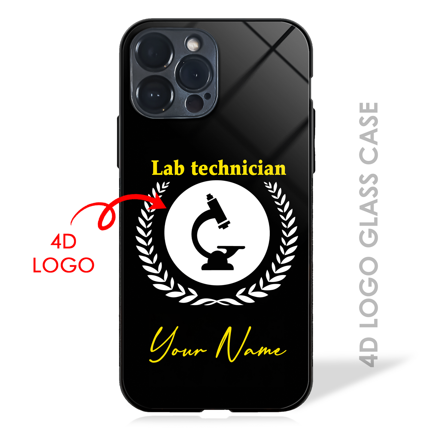Your Name Dream Profession - 4D Logo Glass Case (20+ Professions)