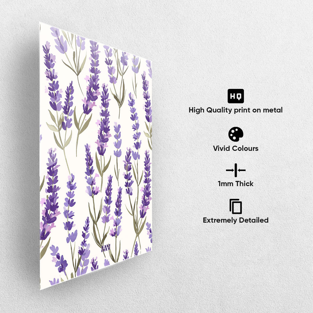 Lavender Blossom Art Metal-Poster