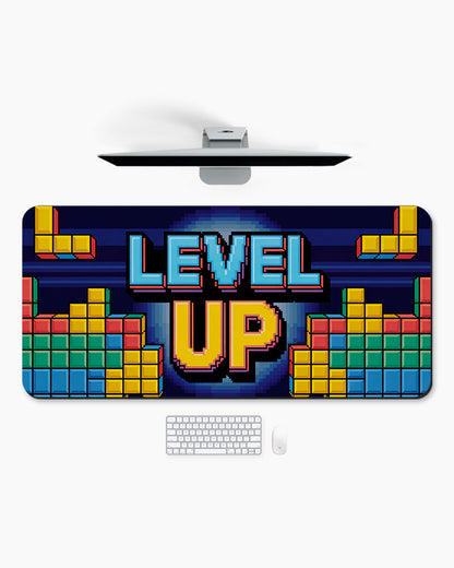 Level Up Retro Pixel Gaming Desk Mat
