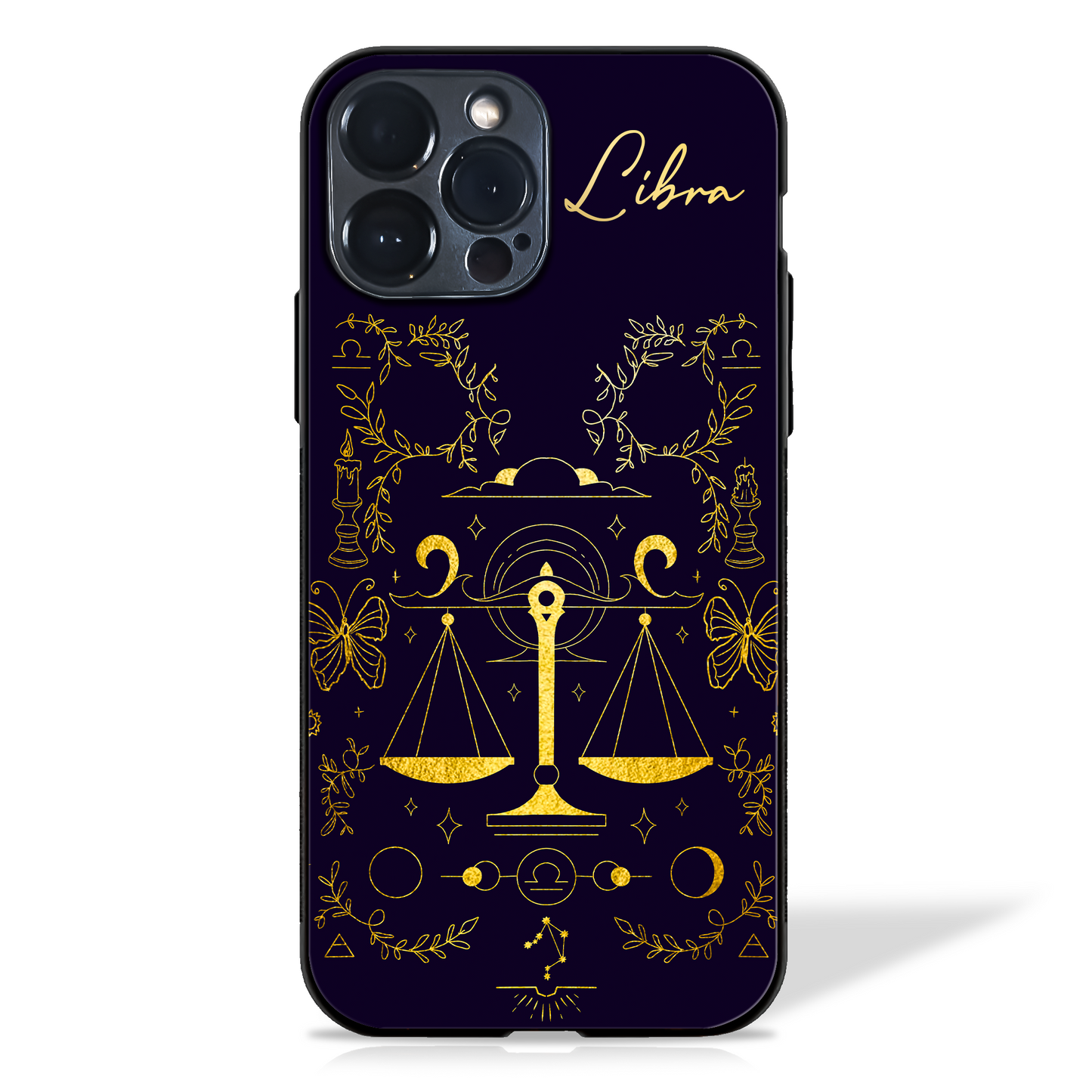 Libra Zodiac Sign Glass Case
