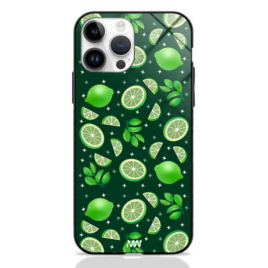 Lime Lush Doodles Premium Glass Case -  - MW Stuffs - 