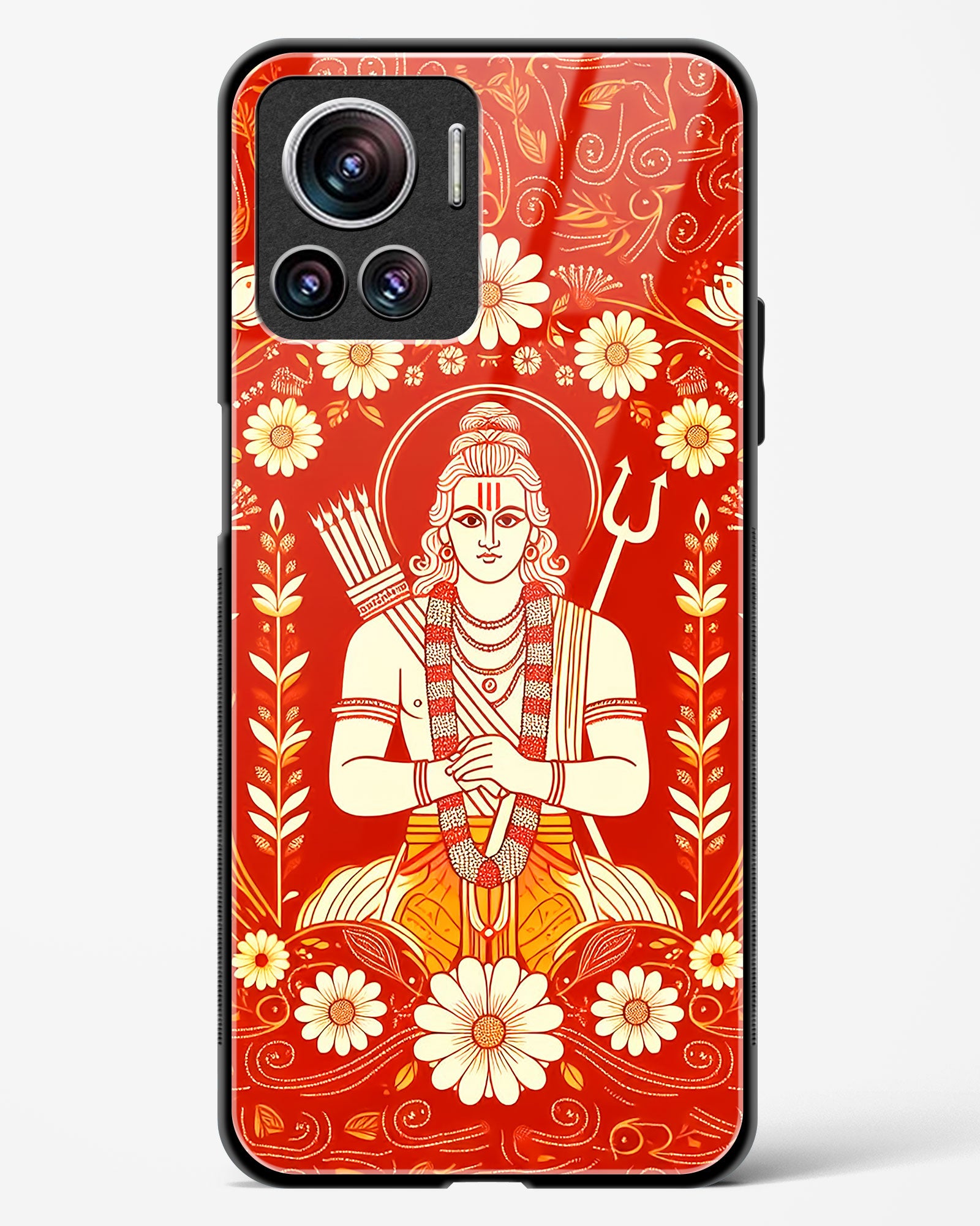 Lord Ram Illustrated Glass Phone Case-Motorola Edge 30 Ultra