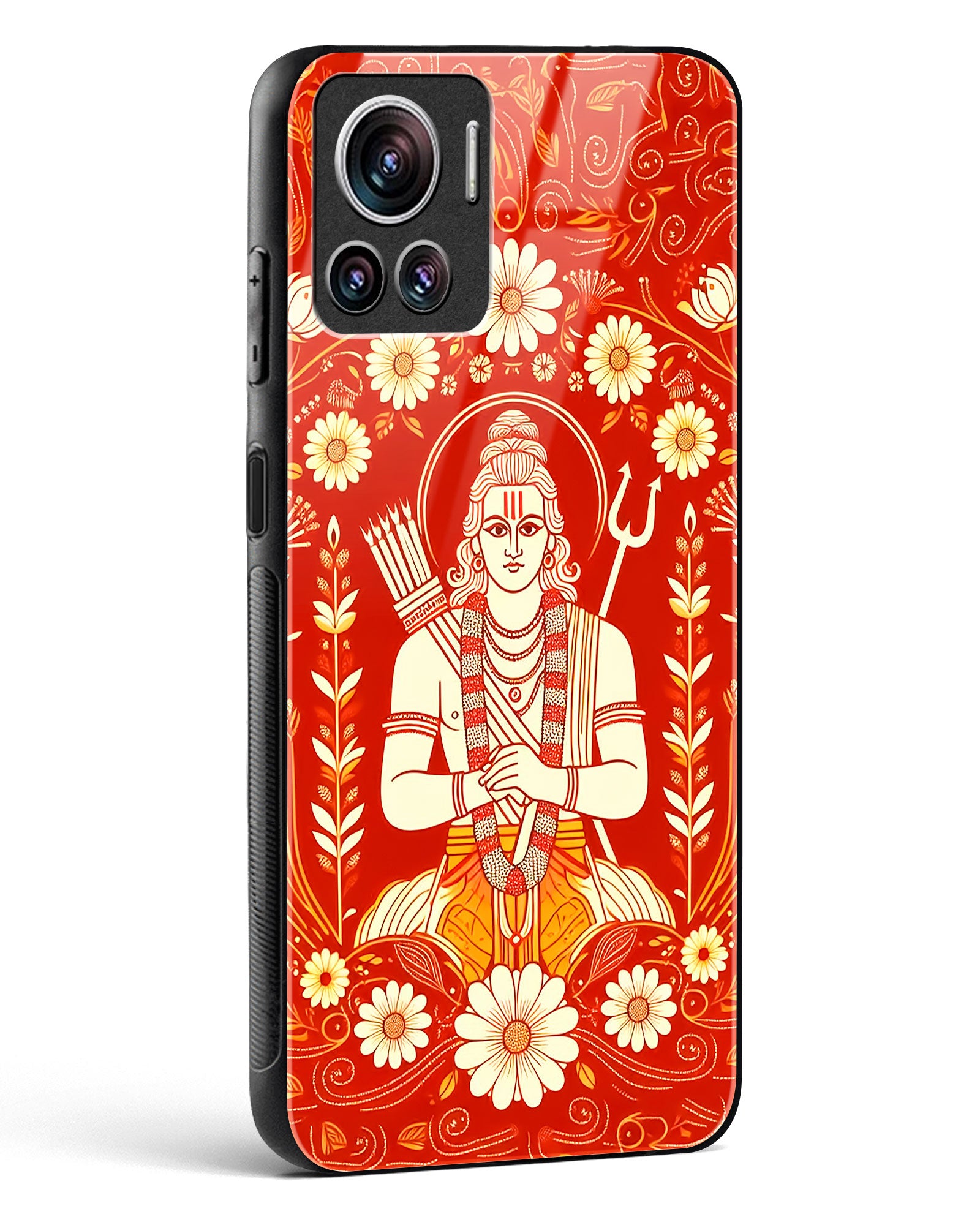 Lord Ram Illustrated Glass Phone Case-Motorola Edge 30 Ultra
